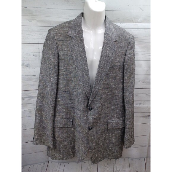 The Mens Store Mens Gray Blazer Jacket Sports Coat 42 XT Linen Blend - Picture 1 of 8